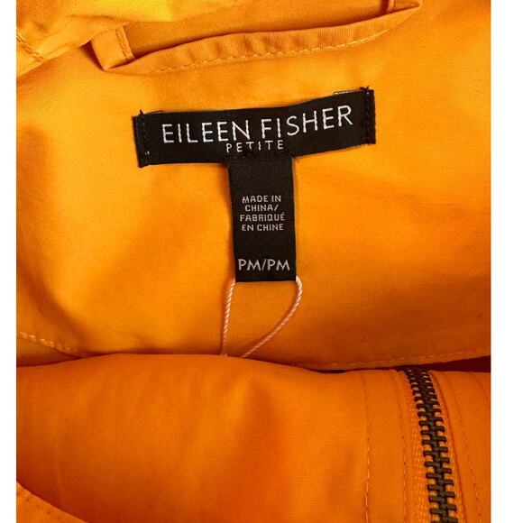 EILEEN FISHER Mango Drawstring Hooded Zip Jacket size PM - Picture 3 of 15